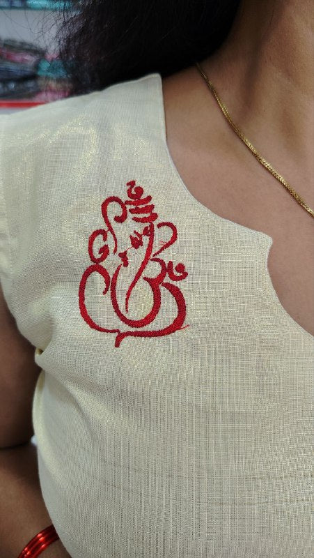 Onam Special Ganapathy Embroidery