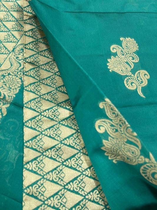Green Semi Silk Saree