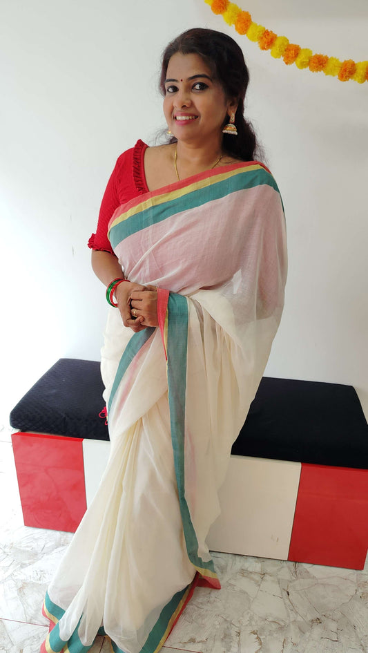 Mul Cotton Onam Saree