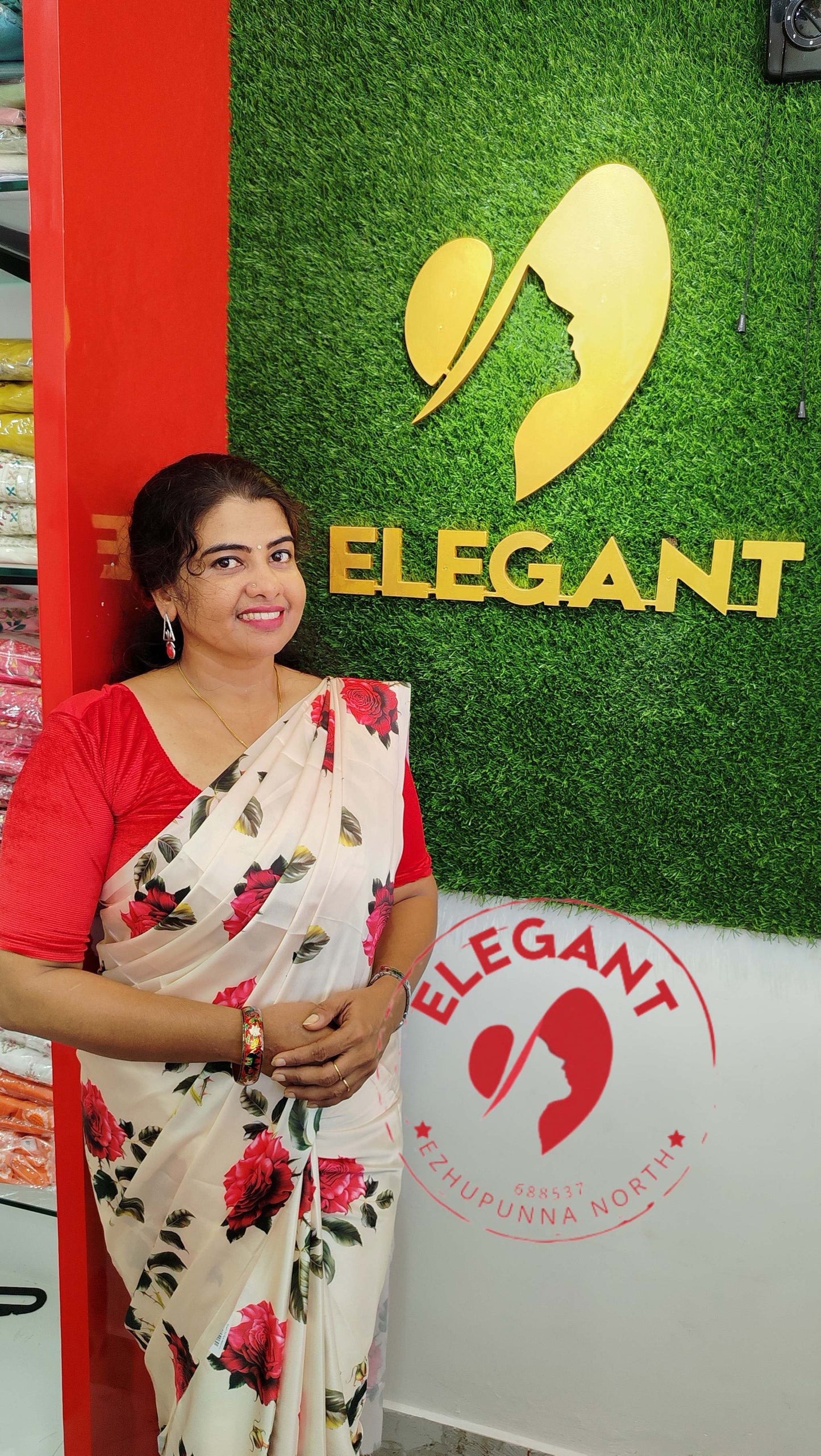 Elegant Satin Silk Sarees with floral design perfect for party and occasion wear