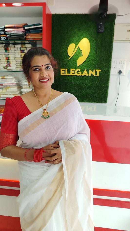 Mul Cotton Onam Saree
