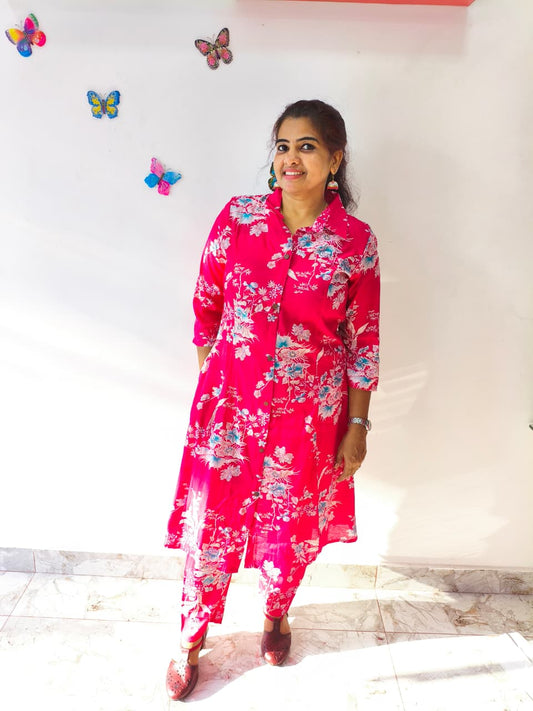 Affordable Rani Pink Cord Set, Rayon