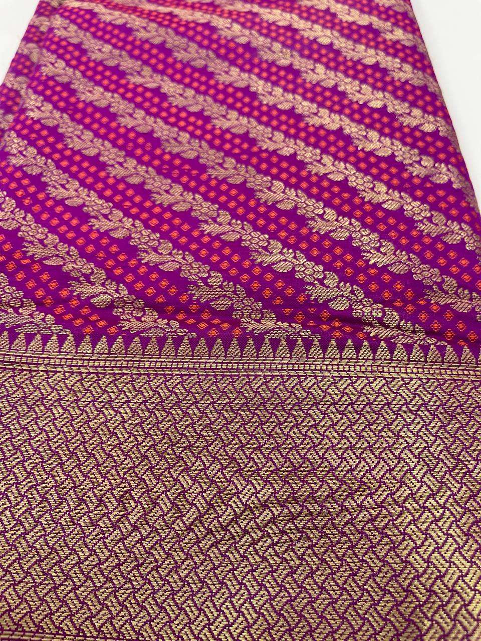 Purple Color Kanchipuram Silk Saree