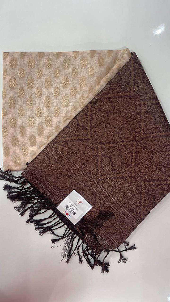 Semi Banarasi Silk Sarees - Elegant The Style Sanctuary