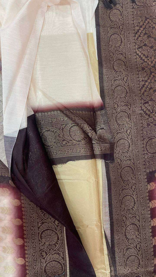 Semi Banarasi Silk Sarees - Elegant The Style Sanctuary