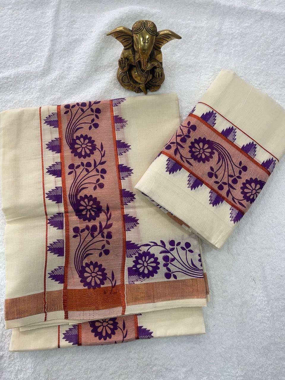 Set Mund with Purple Temple Design – A Blend of Culture and Grandeur