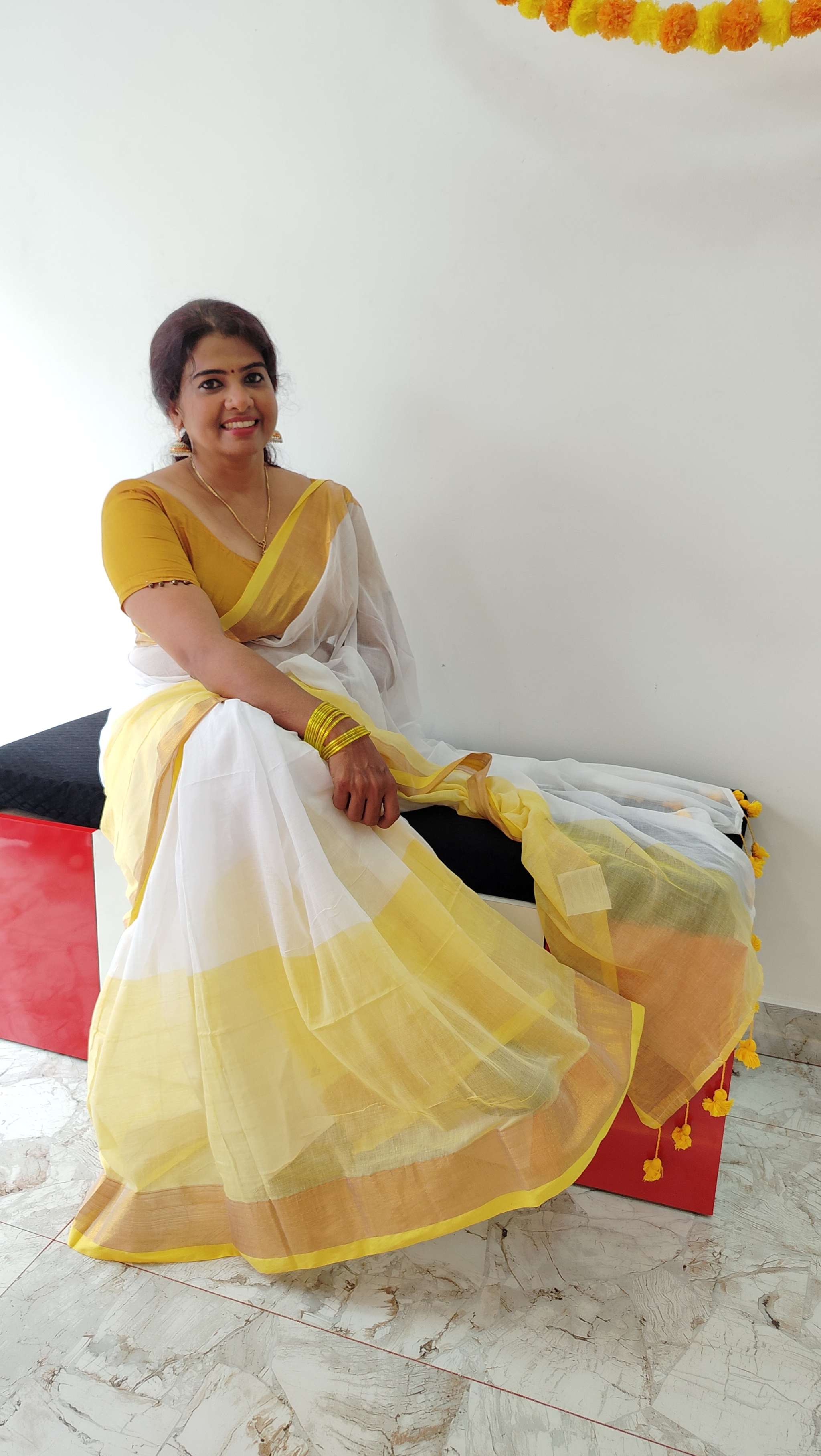 Mul Cotton Onam Saree