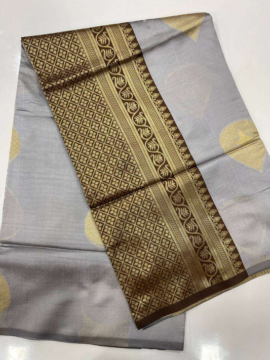 Silver Semi Silk Saree
