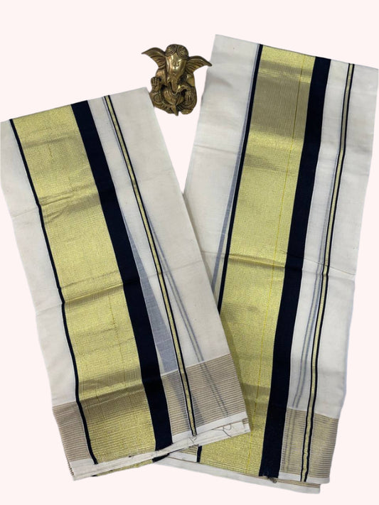 Cotton set mund with big kasav and black stripes