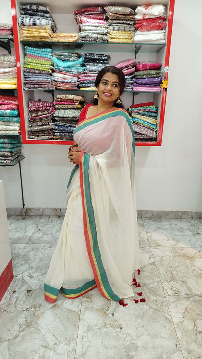 Mul Cotton Onam Saree
