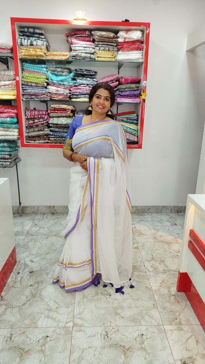 Mul Cotton Onam Saree