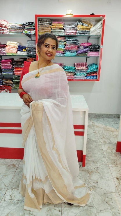 Mul Cotton Onam Saree
