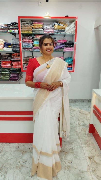 Mul Cotton Onam Saree
