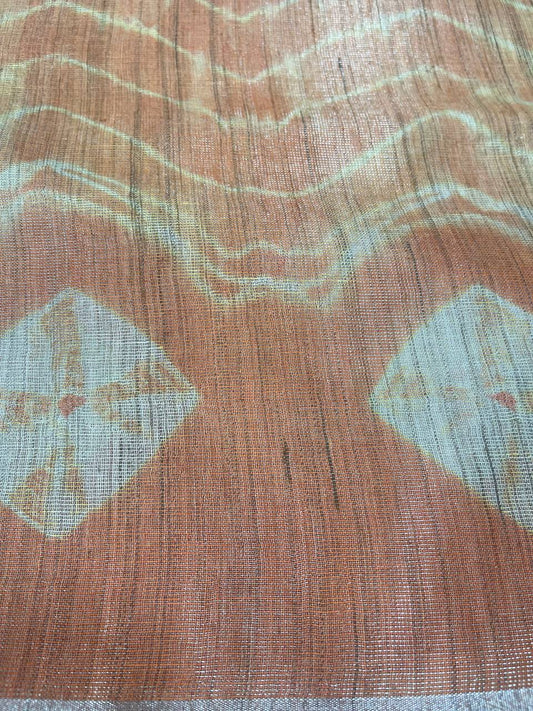 Light brown colour semi jute silk saree