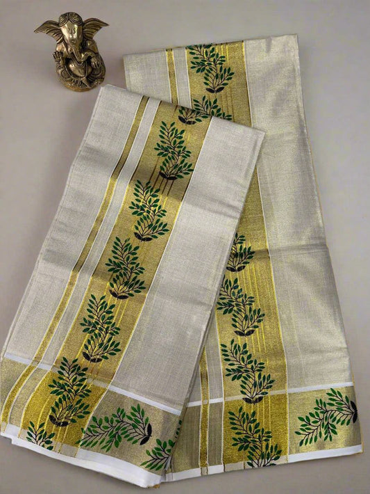 Tissue set mund green leaf with kasav 