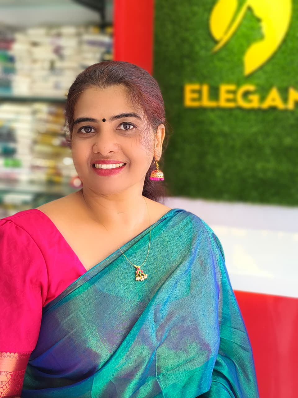 Peacock Colour Mul Tissue Saree