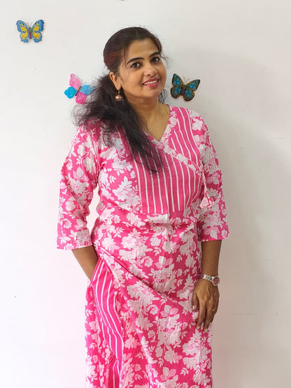 Affordable Pink Cord Set, Pure Jaipur Cotton