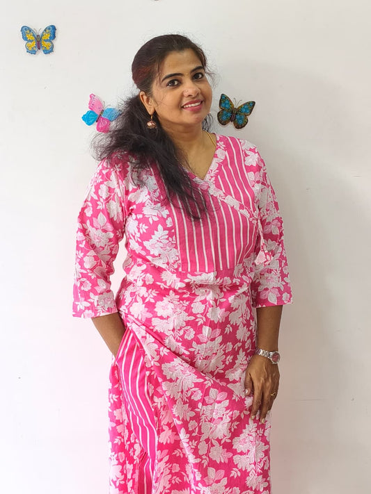 Affordable Pink Cord Set, Pure Jaipur Cotton