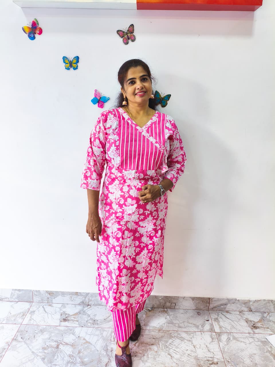 Affordable Pink Cord Set, Pure Jaipur Cotton