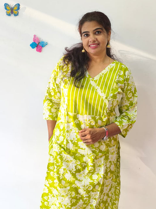 Affordable Green Cord Set, Pure Jaipur Cotton