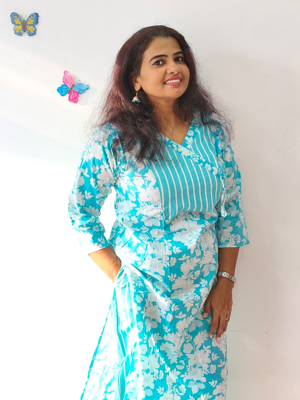 Affordable Sky Blue Cord Set, Pure Jaipur Cotton