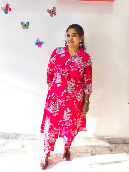 Affordable Rani Pink Cord Set, Rayon