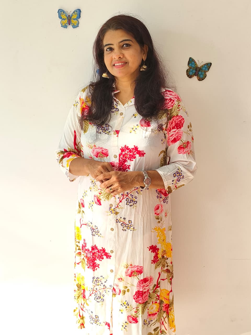 Affordable Floral Cord Set, Rayon