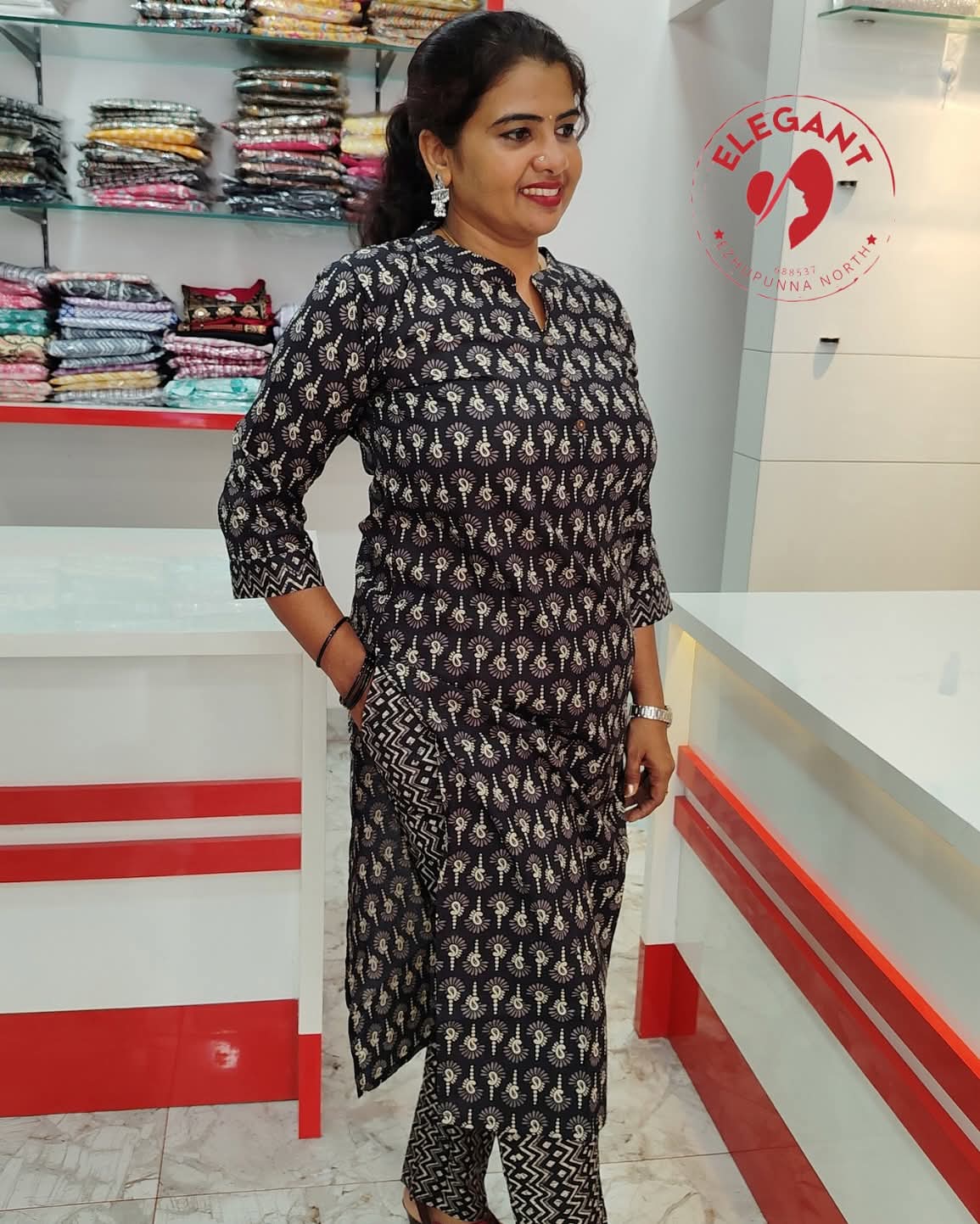 Black Camric Cotton Cord Set