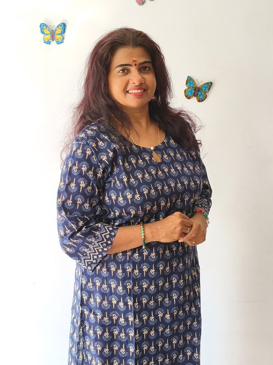 Blue Camric Cotton Cord Set