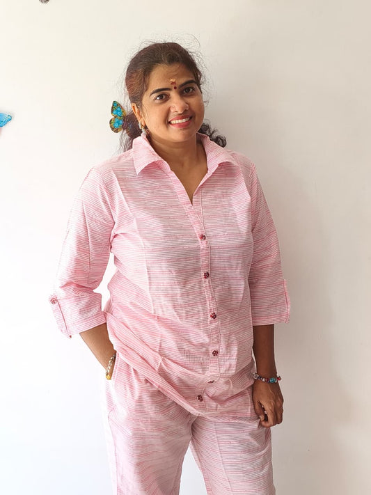 Pink Cotton Cord Set