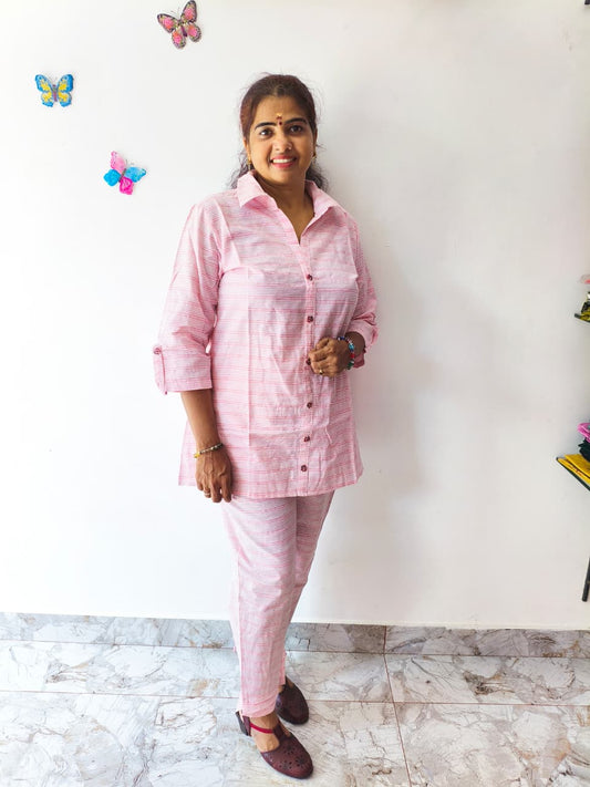 Pink Cotton Cord Set