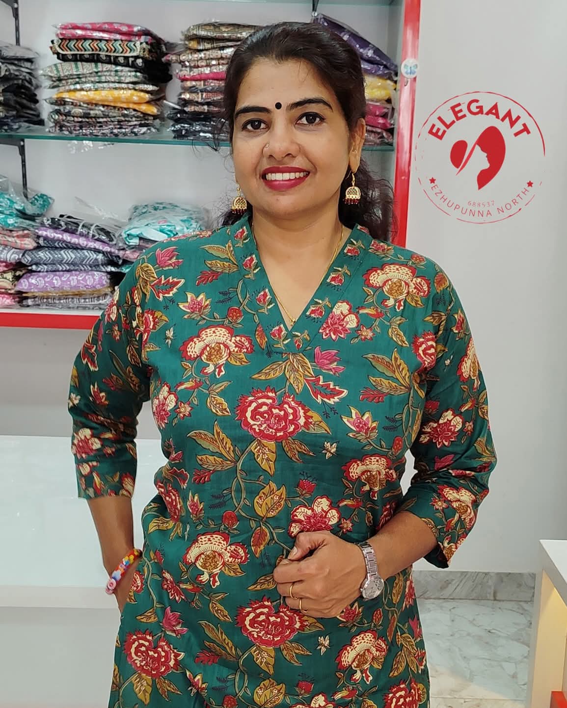 Green Gamti cotton Kurthi Set