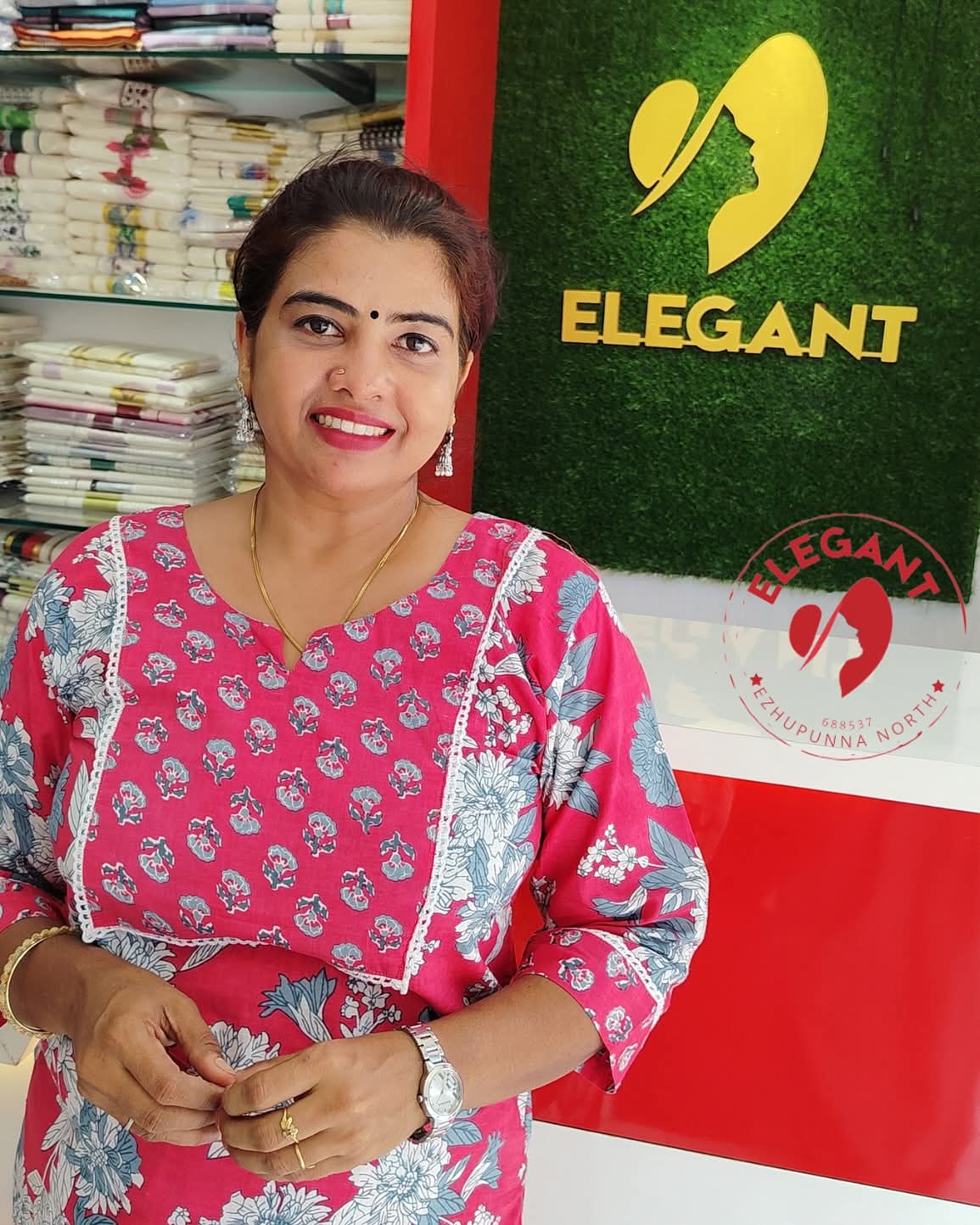 Pink Camric Cotton Cord Set