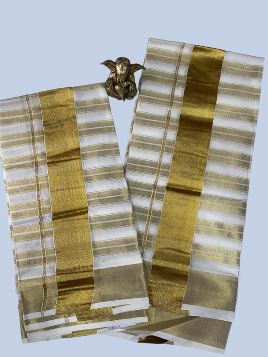 Pure Tradition – Cotton Set Mund with Kasav Stripes