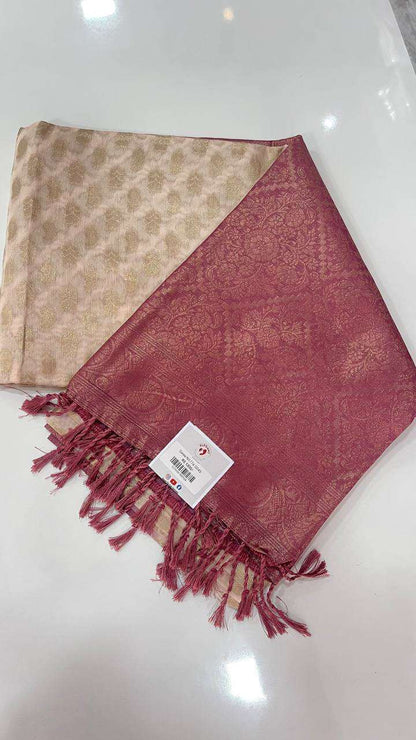 Semi Banarasi Silk Sarees - Elegant The Style Sanctuary