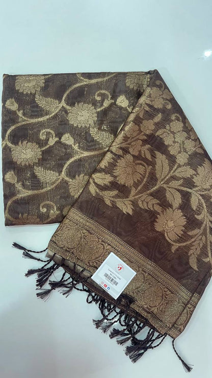 Semi Banarasi Silk Sarees - Elegant The Style Sanctuary