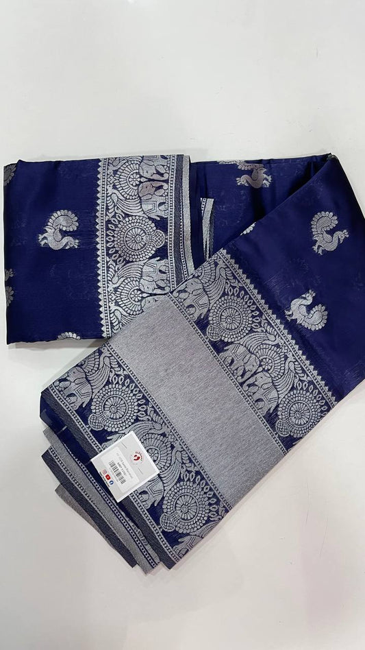 Semi Banarasi Silk Sarees - Elegant The Style Sanctuary