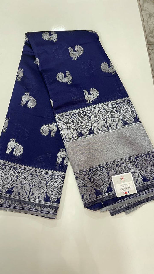 Semi Banarasi Silk Sarees - Elegant The Style Sanctuary