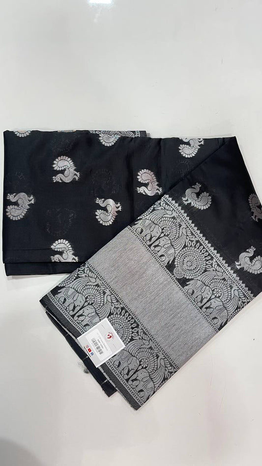 Semi Banarasi Silk Sarees - Elegant The Style Sanctuary