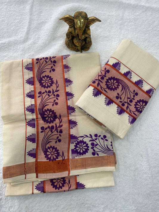 Set Mund with Purple Temple Design – A Blend of Culture and Grandeur