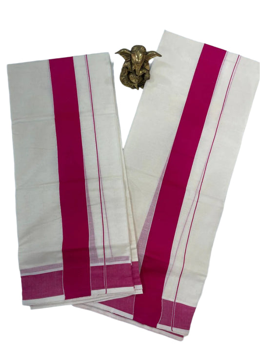Cotton set mund with pink stripes 